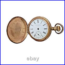 Seth Thomas Manual Wind Hunter Pocket Watch Gold Tone Case (For Repair)