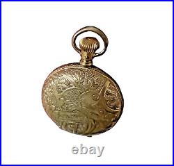 Seth Thomas Manual Wind Hunter Pocket Watch Gold Tone Case (For Repair)