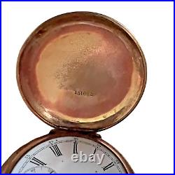 Seth Thomas Manual Wind Hunter Pocket Watch Gold Tone Case (For Repair)