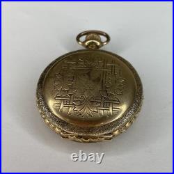 Seth Thomas Pocket Watch Keystone Watch Case Gold Plated Untested Bird & Leafs