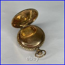 Seth Thomas Pocket Watch Keystone Watch Case Gold Plated Untested Bird & Leafs