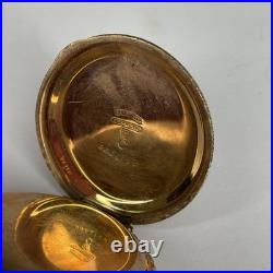 Seth Thomas Pocket Watch Keystone Watch Case Gold Plated Untested Bird & Leafs