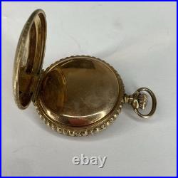 Seth Thomas Pocket Watch Keystone Watch Case Gold Plated Untested Bird & Leafs