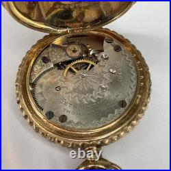 Seth Thomas Pocket Watch Keystone Watch Case Gold Plated Untested Bird & Leafs