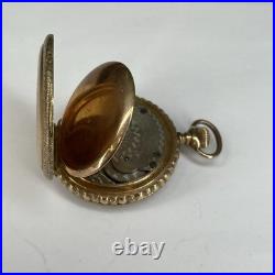 Seth Thomas Pocket Watch Keystone Watch Case Gold Plated Untested Bird & Leafs