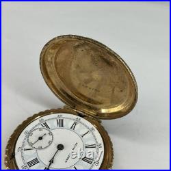 Seth Thomas Pocket Watch Keystone Watch Case Gold Plated Untested Bird & Leafs
