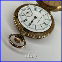 Seth Thomas Pocket Watch Keystone Watch Case Gold Plated Untested Bird & Leafs