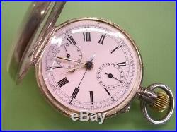 Silver Cased Silver Pocket Watch Chronograph -1909