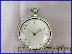 Silver Pair Case Verge Pocket Watch by J. Williams of London