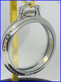 Size 16S CWCCo, USA Display Clear Back, Bar Over Crown BOC Pocket Watch Case SP