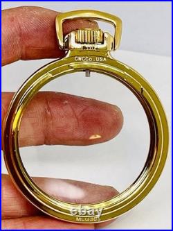 Size 16S CWCCo, USA Display Clear Back, Mainliner, Gold Plated Pocket Watch Case