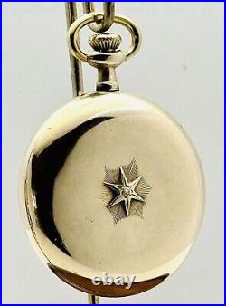 Size 16S Wadsworth Pilot 1594724 25 Years Pocket Watch Case withdiamond