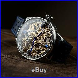 Skeleton Exclusive Masson Watch for Mens Pocket Watch in Art Deco Case and Dial