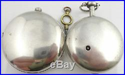 Small antique silver pair cased verge pocket watch ElizTope. London1816 Working
