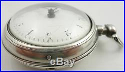 Small antique silver pair cased verge pocket watch ElizTope. London1816 Working
