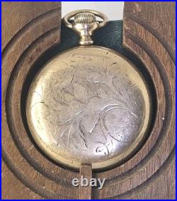 South Bend 17 Jewel 3 Adj Open Face Pocket Watch 20 Yr Case Lever Set Stem Wind