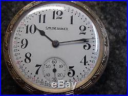 South Bend Studebaker 21j Pocket Watch 16s Railroad Model 10k Gold Filled Case