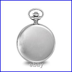 Stainless Hunter Case with Shield White Dial Pocket Watch 0.6g L-14.5 W-5mm