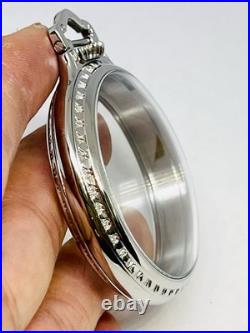 Stainless Steel 16S CWCCo Display Bar Over Crown BOC Pocket Watch Case S/NVSS004