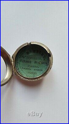 Sterling silver pair cased verge fusee pocket watch 1760