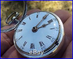 Stunning 1788 English Verge Fusee Silver Pair Case Pocket Watch J. Stanton London