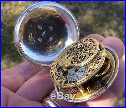 Stunning 1788 English Verge Fusee Silver Pair Case Pocket Watch J. Stanton London