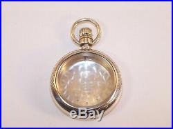 Stunning Antique Waltham AWCO Coin Silver 18s Swing Out Pocket Watch Case