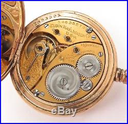 Stunning Diamond Case / Rare Only 30,000 Made / 1910 Elgin 0s 15j Pocket Watch