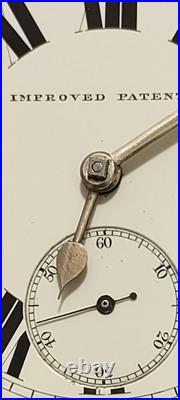 Stunning Key Wind Key Set Pocket Watch English Sterling Case With Key Working