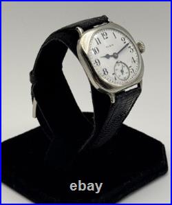 Stunning Running Elgin Vintage Cushion Case White Dial Small Seconds 1895