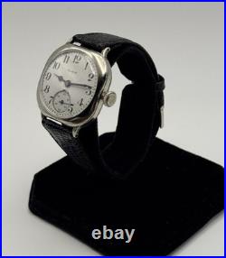 Stunning Running Elgin Vintage Cushion Case White Dial Small Seconds 1895