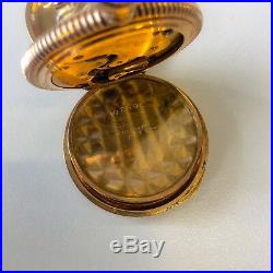 Stunning Tri-color Case / Full Hunter / 1910 Elgin 12s Pocket Watch / & Pin Gp