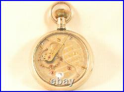 Stunning Two Tone Bunn Private Label Display Case Illinois Antique Pocket Watch
