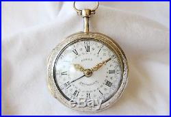 SuperB Verge fusee Pocket watch repousse case, calendar Jan Gould Amsterdam 1779