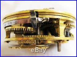 SuperB Verge fusee Pocket watch repousse case painted dial John Tarts London1782