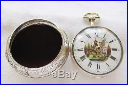SuperB Verge fusee Pocket watch repousse case painted dial John Wilders 1790