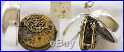 SuperB Verge fusee Pocket watch repousse case painted dial John Wilders 1790