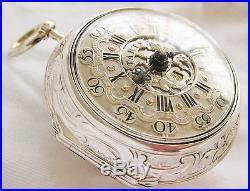 SuperB pair case repousse Pocket watch Tarts London, champleve dial, calendar