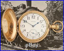 Super 1903 DIAMOND END-STONE Waltham Vanguard 23 JEWEL Hunting Case Pocketwatch