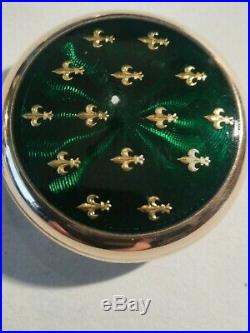 Super Nice Mint New England Green Enameled Watch 10K. Gold Filled case (1900'S)