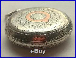 Superb 57mm Silver Key-wind Fusee Pocket Watch Beautiful Case and GWO