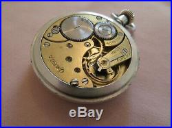Superb Heavy Cased Solid Silver Omega 15 Jewel Pocket Watch C1912 Serviced