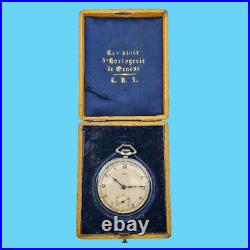 Swan Art Deco Case Touching Pocket Watch