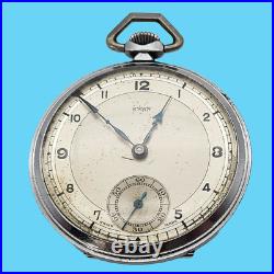 Swan Art Deco Case Touching Pocket Watch