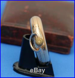 Swiss 17 Jewel 9ct Rose Gold Half Hunter Pocket Watch 1949 Dennison Case