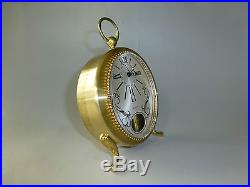 Swiss Musical Alarm Clock Unique Reuge Pocket Watch Style Case (watch The Video)