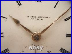 Swiss Pocket Watch Fusee Movement Key Wind Silver Case Size 18 As Is