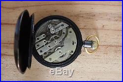 Swiss Triple Calendar with Moonphase Pocket Watch, Gunmetal Case Pocket Watch