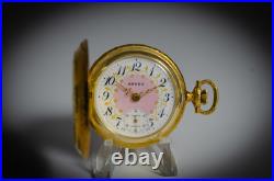 Swiss Unitas 6498 Restored 6498 Vintage Arnex Pocket Watch Salmon Pink Dial