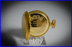 Swiss Unitas 6498 Restored 6498 Vintage Arnex Pocket Watch Salmon Pink Dial